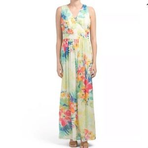 NWT Anne Klein multi color floral maxi dress sz 4